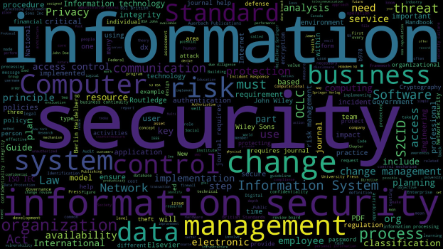 Ein kreisförmiges Wortwolken-Diagramm mit "Information Security" in verschiedenen Sprachen, mittig mit größerer Schrift und nach außen hin kleiner werdend, in Blautönen.